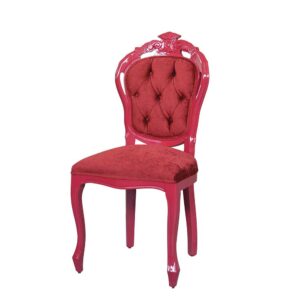 Basilicana Samt Stuhl in Rot Barock Design
