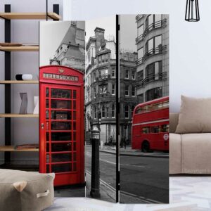 4Home Spanische Wand in Rot und Grau LONDON Motiv