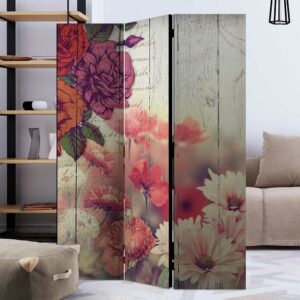 4Home Umkleide Sichtschutz in Bunt XL Blumen Motiv