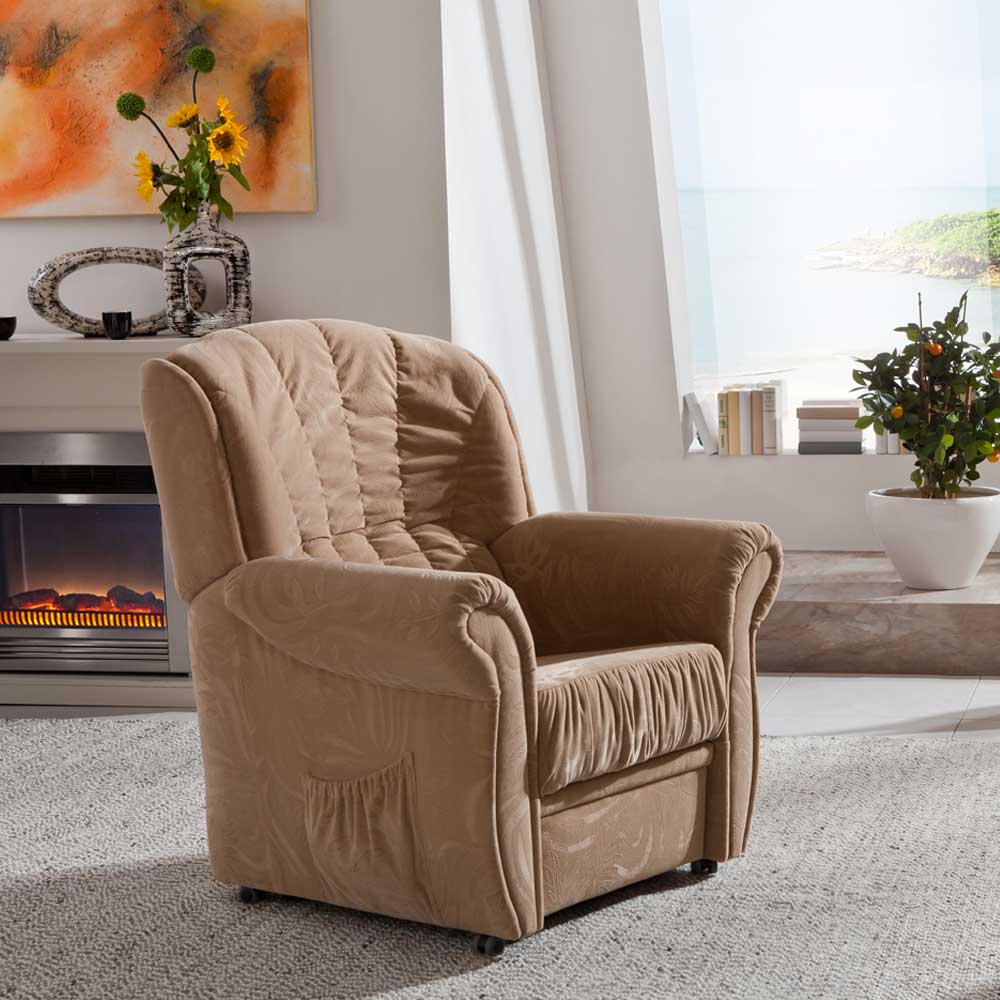 Brandolf TV Sessel mit Federkern beige