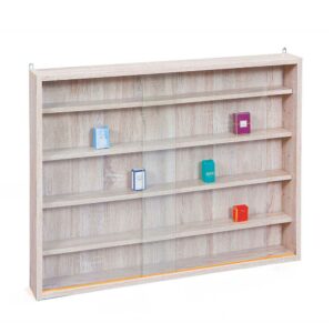 TopDesign Sammler Wandvitrine in Eiche Sonoma 80 cm breit