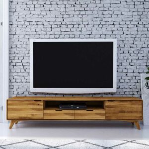 Basilicana TV Board aus Wildeiche Massivholz 220 cm breit