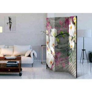 4Home Spanische Wand mit Orchideen Motiv 135 cm breit