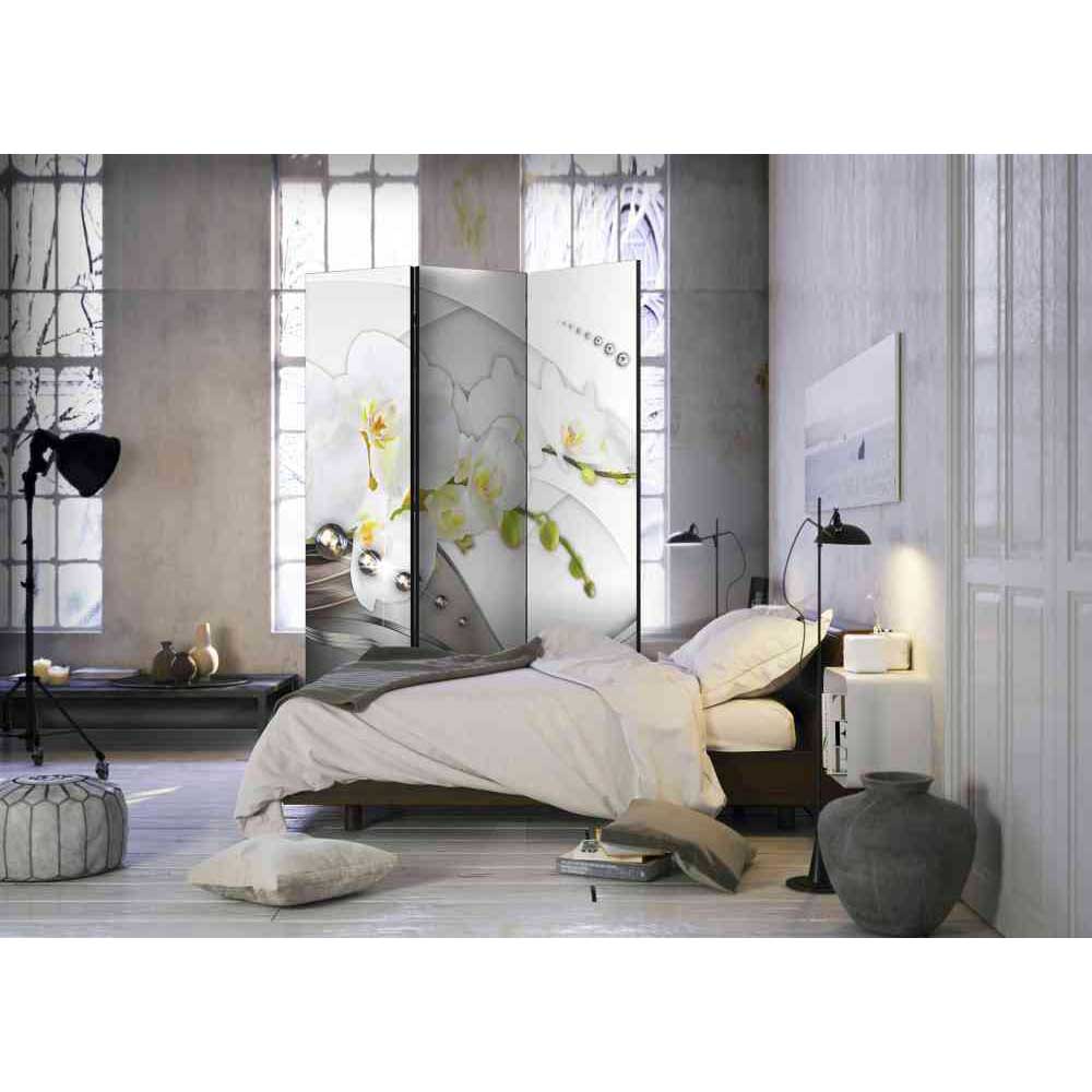 4Home Spanische Wand mit Leinwand Füllung Orchideen Motiv