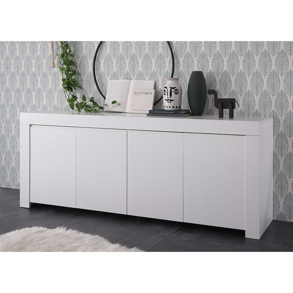 Homedreams Sideboard in Weiß lackiert 210 cm breit