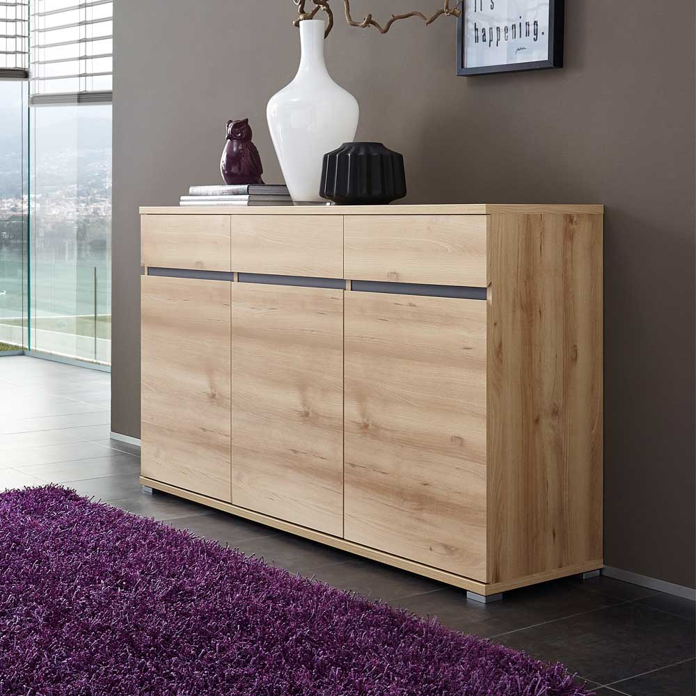 Möbel Exclusive Sideboard in Buche Dekor Grifflos