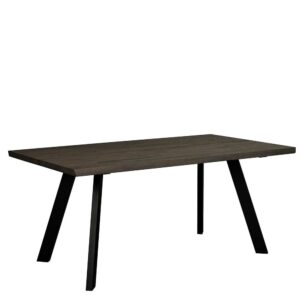 TopDesign Esszimmer Tisch in Eiche dunkel und Schwarz 170 cm breit