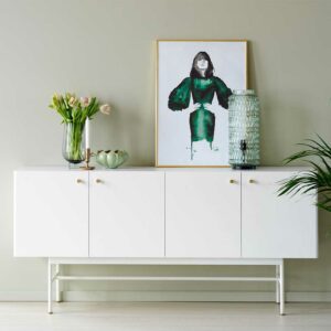 TopDesign Türen Sideboard in Weiß Skandi Design