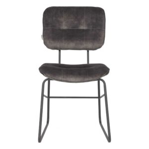 Möbel Exclusive Esszimmerstuhl mit gepolsterter Rückenlehne Bügelgestell aus Metall (2er Set)