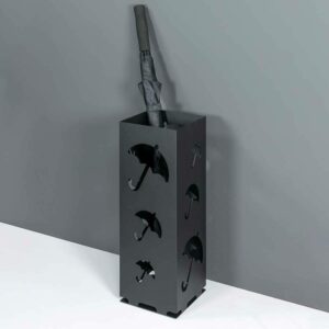 Möbel4Life Schwarzer Schirmständer aus Metall Regenschirm Motiv