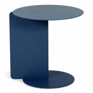 Möbel4Life Blauer Beistelltisch aus pulverbeschichtetem Stahl Wangen Gestell