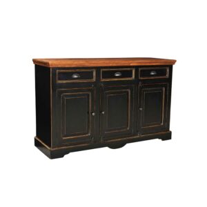 Möbel Exclusive Shabby Sideboard in Schwarz 150 cm