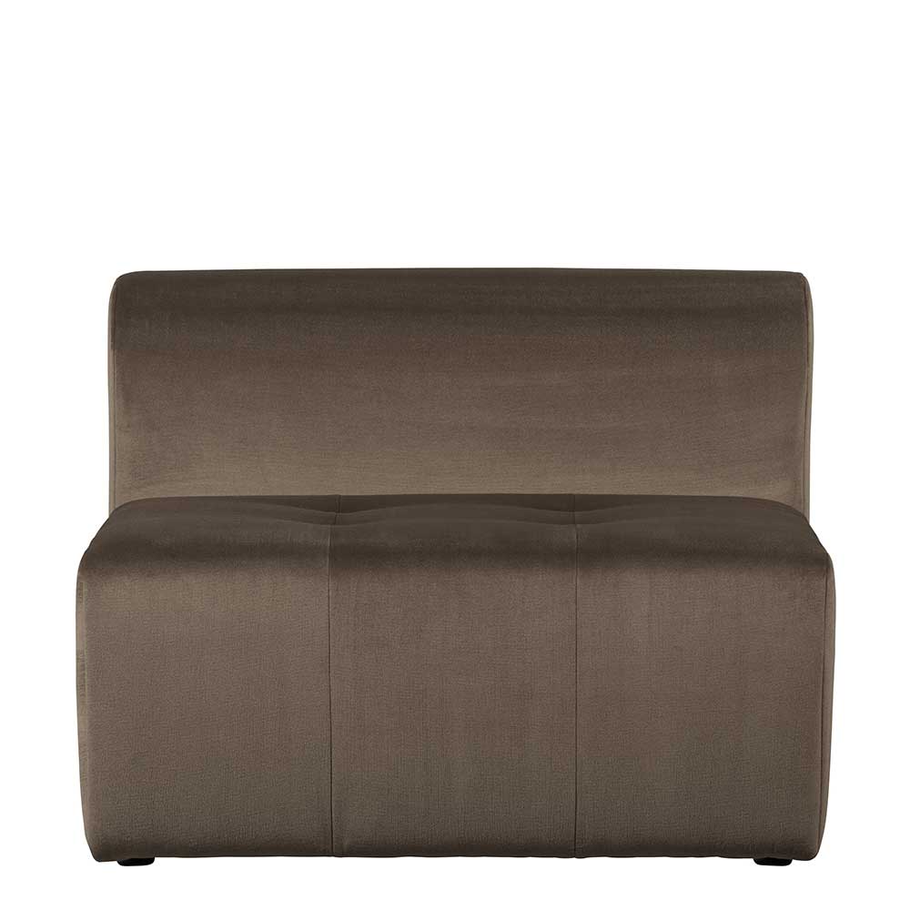 Basilicana Modulare Couch Einsitzer Samt Bezug Taupe