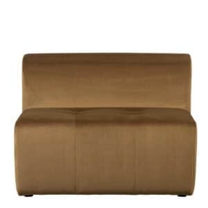 Basilicana Samt Modular Sofa mit einem Sitzplatz Honigfarben