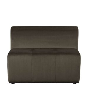 Basilicana Modular Couch Einsitzer Samt Dunkelgrün