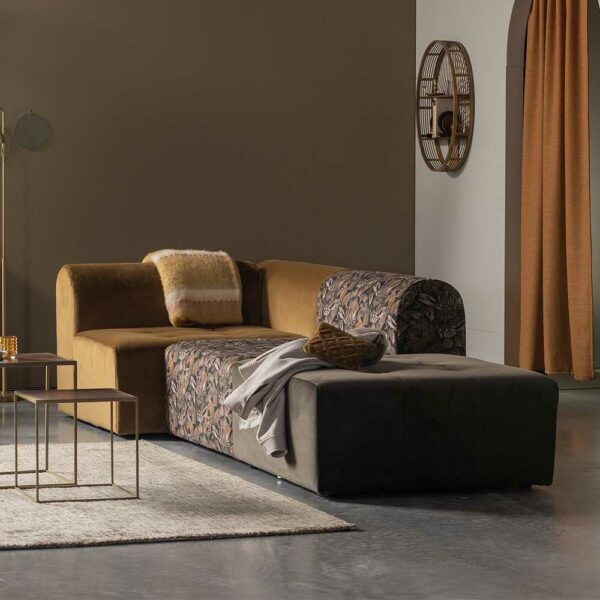 Basilicana Sofa Kombination in modernem Design Samt drei Farben (dreiteilig)