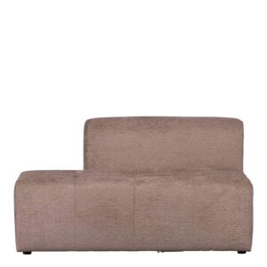 Basilicana Struktursamt Sofa in Nude zwei Sitzplätzen