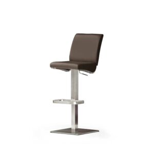 TopDesign Küchenhocker mit Rückenlehne Braun