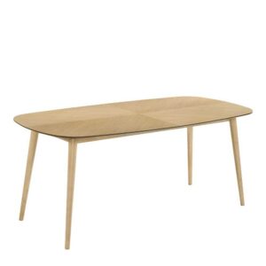 4Home Esstisch Skandi Design in Eiche Bianco ovaler Tischplatte