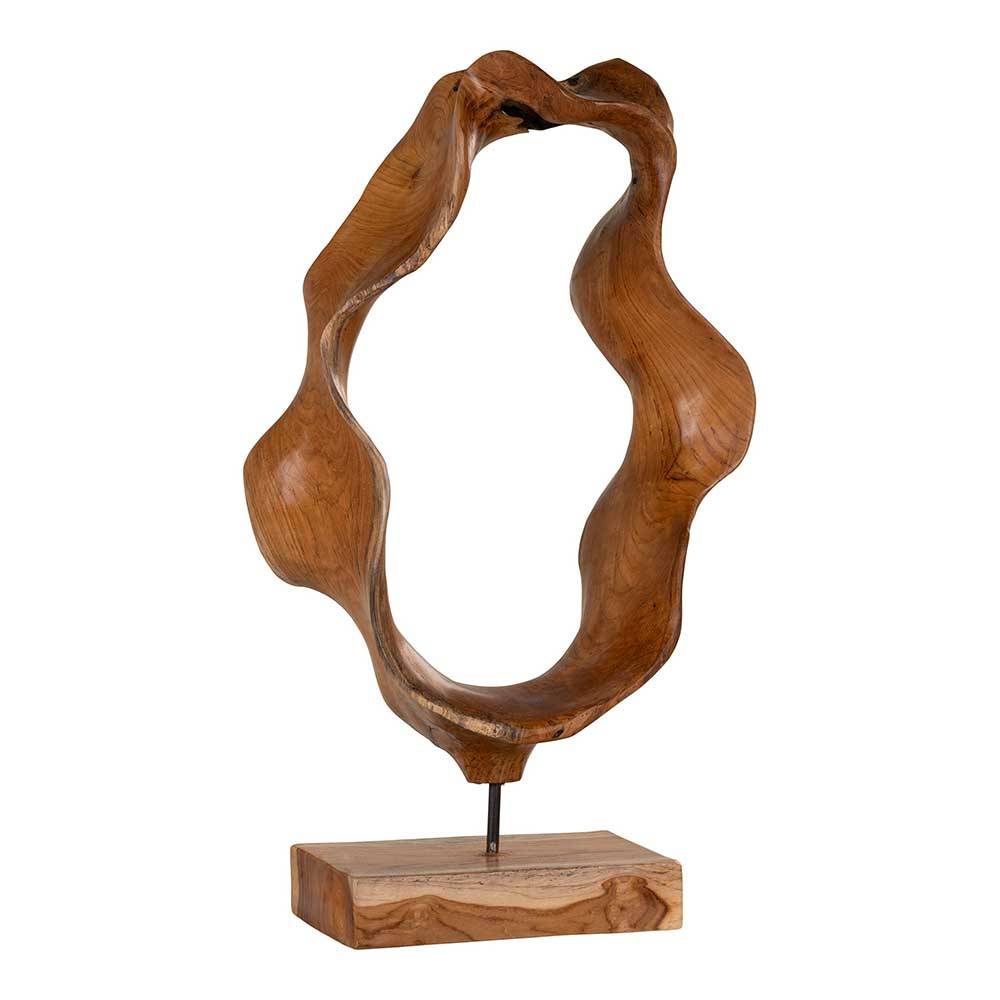 4Home Dekofigur Skulptur Holz aus Teak Massivholz 60 cm hoch