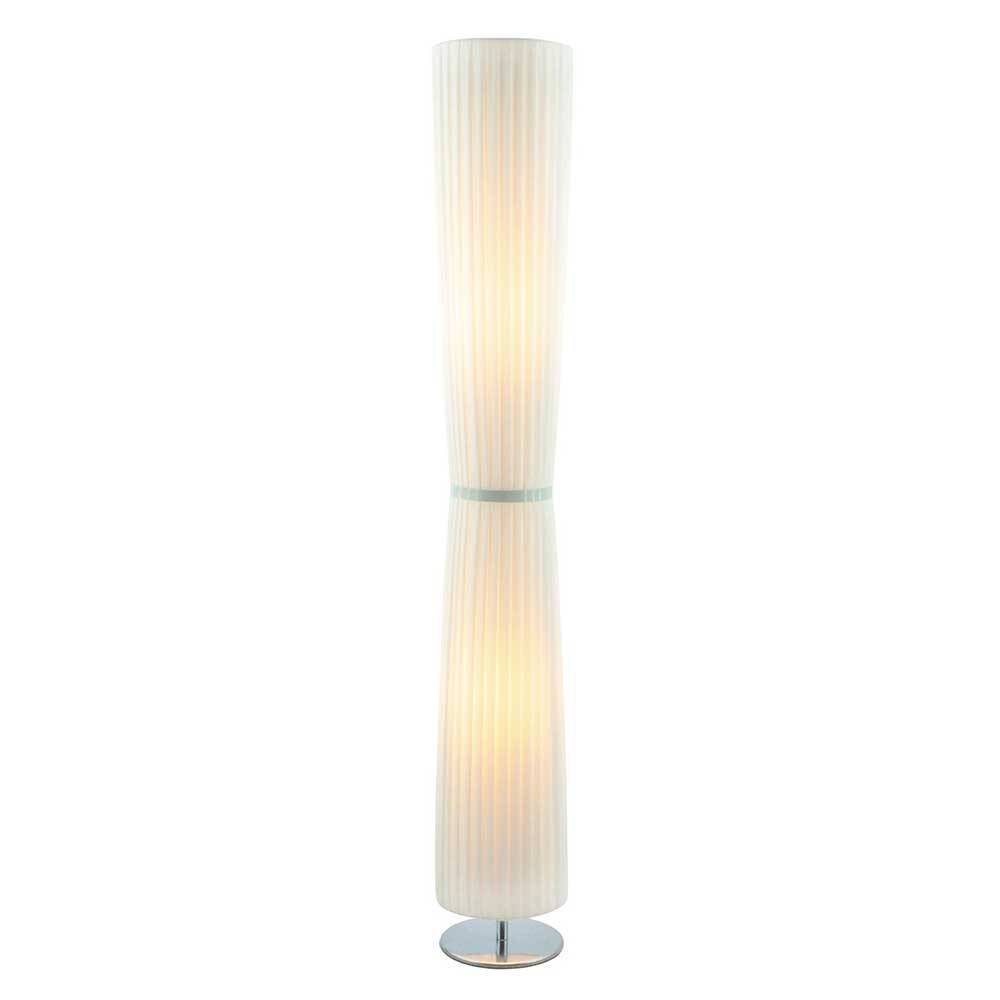 Rodario Stehlampe in Weiß und Silberfarben modern