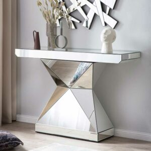 Rodario Design Konsolentisch aus Spiegelglas rechteckiger Tischplatte