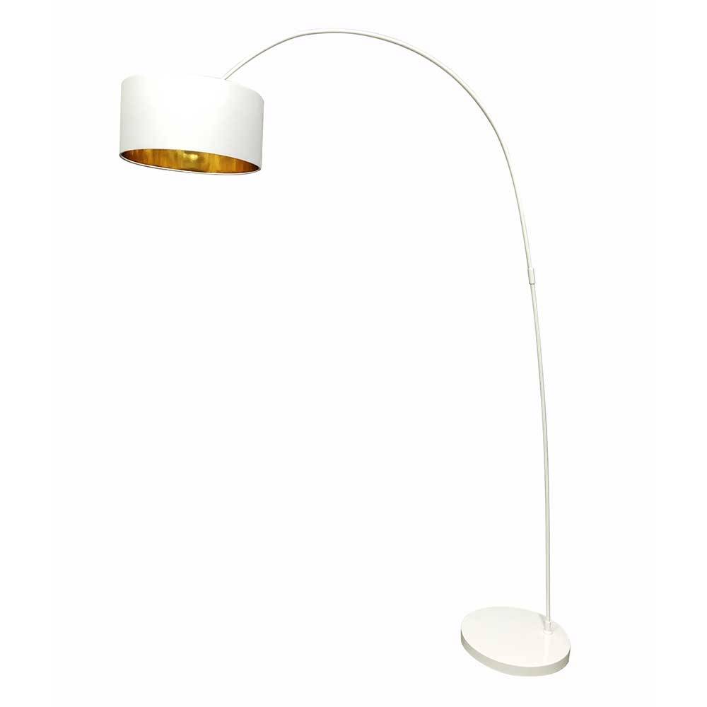 Rodario Design Stehlampe in Weiß und Goldfarben modernem Design
