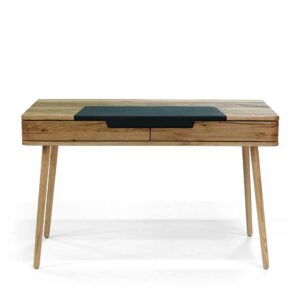Natura Classico Holz Schreibtisch aus Asteiche Massivholz Bianco gebürstet und geölt