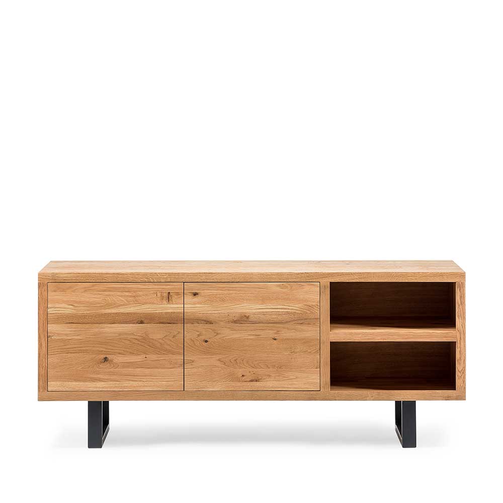 Natura Classico Loft Sideboard aus Asteiche Massivholz Bügelgestell aus Metall