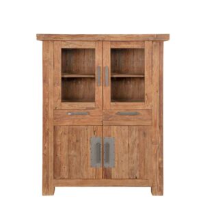 Möbel Exclusive Esszimmer Highboard aus Teak Recyclingholz Landhaus rustikal