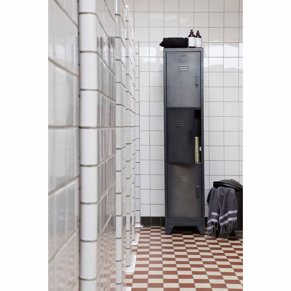 Basilicana Spindschrank in Schwarz Metall