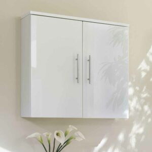 Möbel4Life 2 türiger Hängeschrank in Weiß Hochglanz 70 cm breit