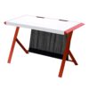 TopDesign PC Tisch in Weiß Rot