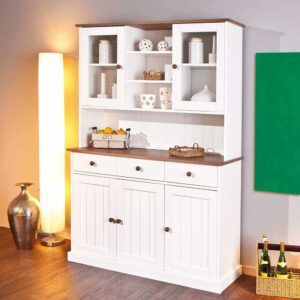 TopDesign Esszimmer Buffet in Weiß Braun Kiefer massiv