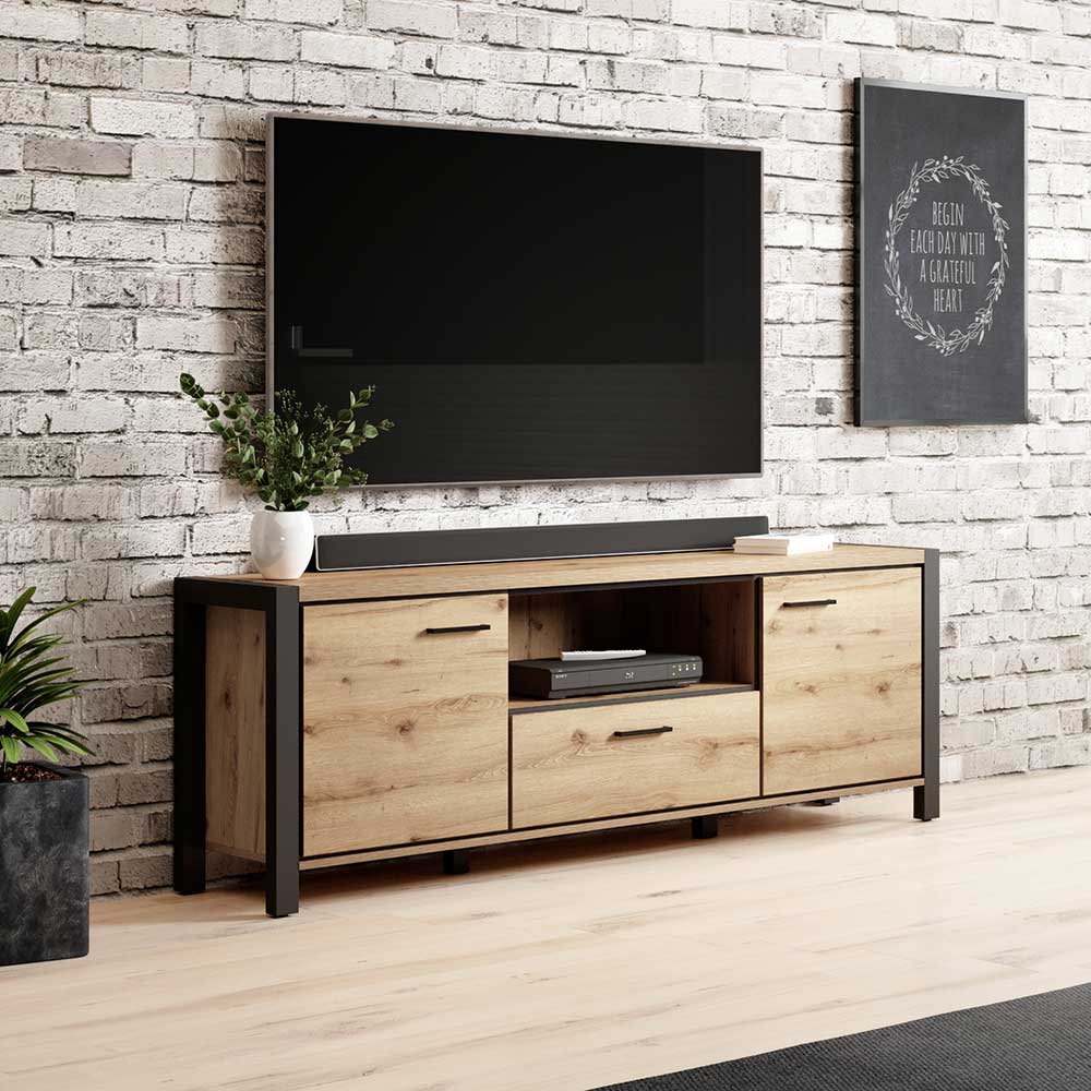 4Home Fernseh Sideboard im Industry und Loft Stil 180 cm breit