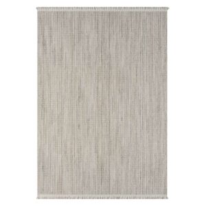 Doncosmo Rechteckige Teppiche 160x230 cm - 200x290 cm Weiß und Hellgrau