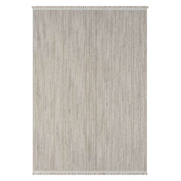 Doncosmo Rechteckige Teppiche 160x230 cm - 200x290 cm Weiß und Hellgrau