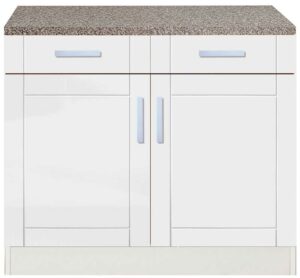 Star Möbel Moderner Küchen-Unterschrank in Weiß Maße BxHxT 100x85x60 cm