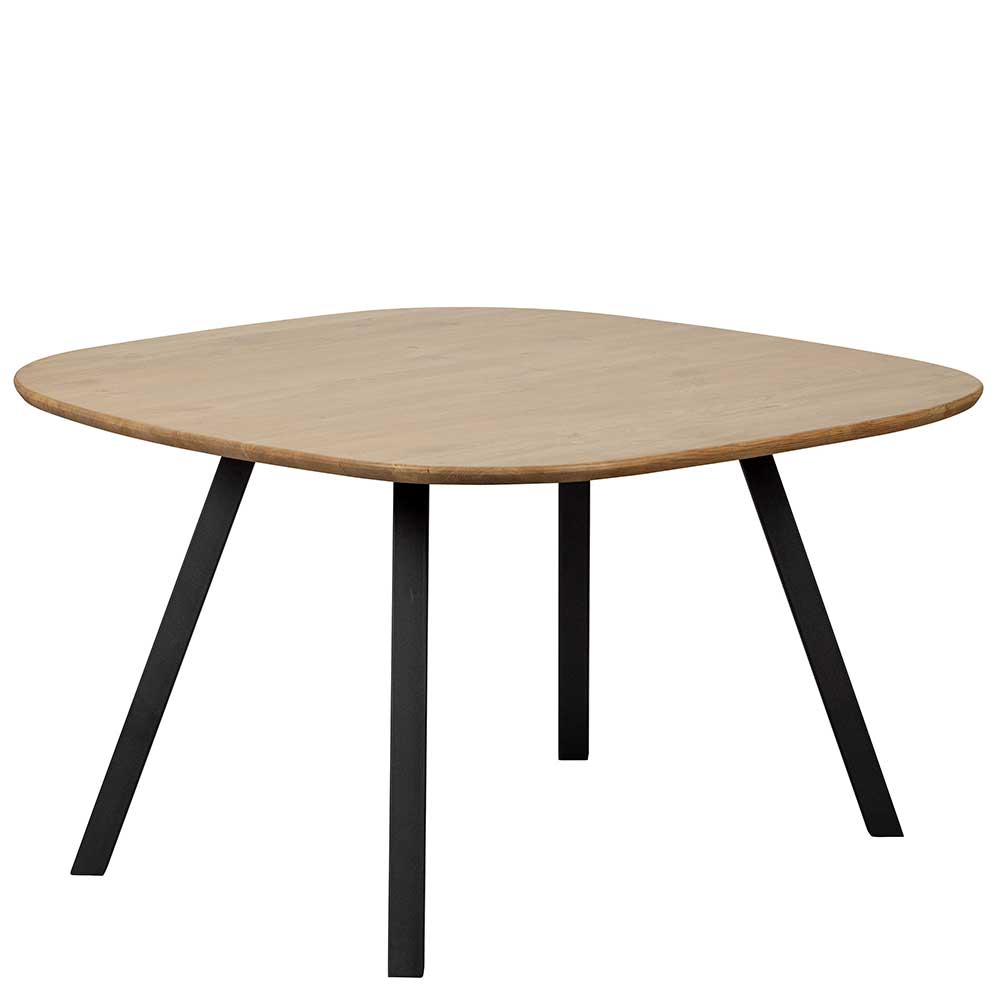 Basilicana Tisch Esszimmer aus Eiche Massivholz und Metall 130x75x130 cm