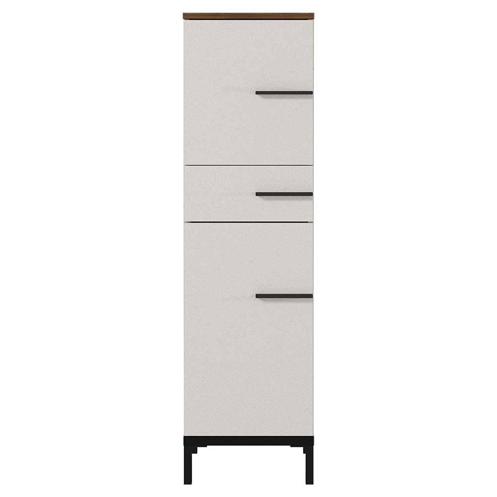 Möbel Exclusive Midischrank Badezimmer 125 cm hoch einer Schublade