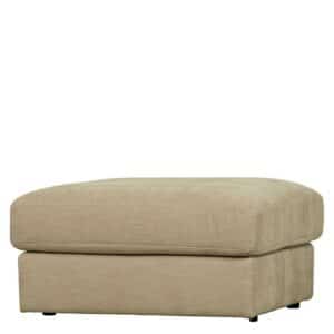 Basilicana Polsterhocker für Couch in Beige Webstoff 44 cm Sitzhöhe