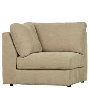 Basilicana Sofa Eckelement Beige für Modulcouch Rücken echt bezogen