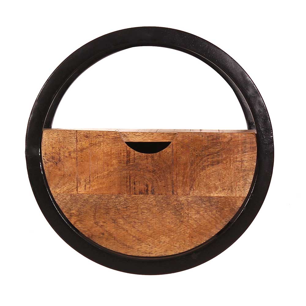 Möbel Exclusive Runde Regale zur Wandmontage Metall und Holz