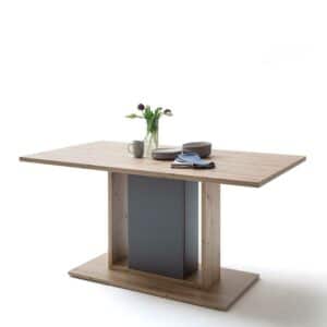TopDesign Tisch Esszimmer in Eichefarben Grau modern