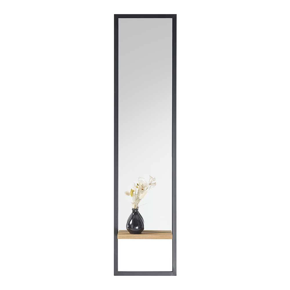 TopDesign Garderoben Spiegel mit Ablage Rahmen aus Metall