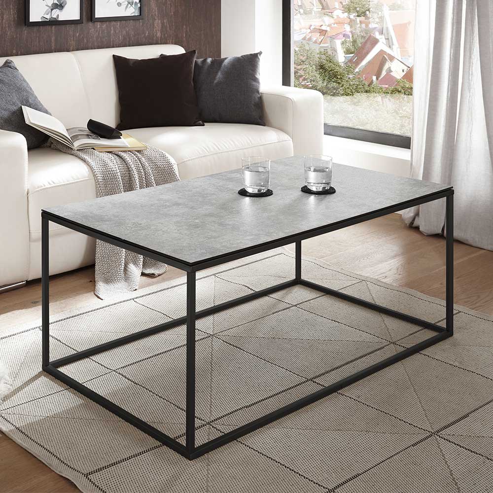 TopDesign Sofa Tisch aus Sicherheitsglas Metall