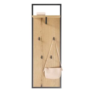 TopDesign Wandgarderobe in modernem Design 4 Kleiderhaken 1 Hutablage