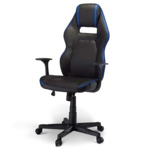 Möbel4Life Bürodrehstuhl in Schwarz und Blau verstellbarer Rückenlehne