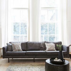 Basilicana Sofa aus recycling Leder Schwarz