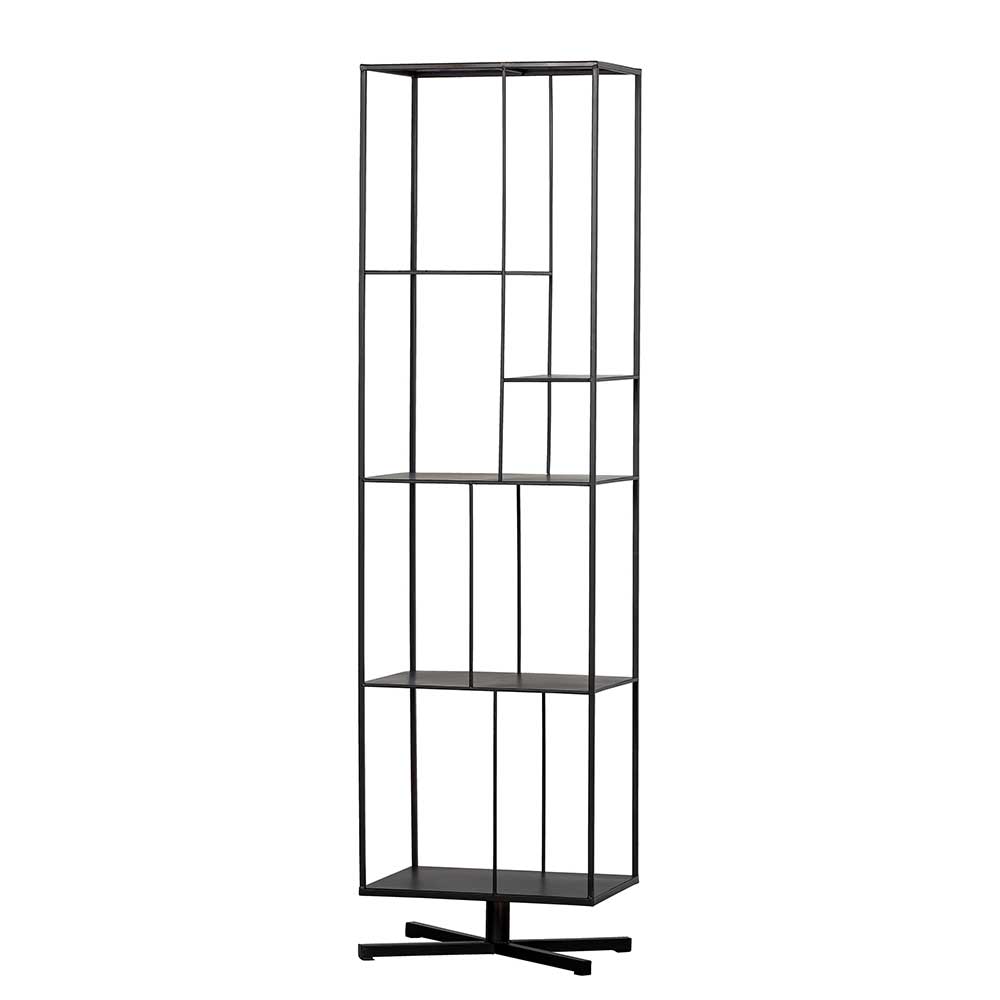 Basilicana Standregal aus Metall in Schwarz 184 cm hoch - 50 cm breit